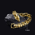 Fashion Hip Hop Silver & Gold Dragon Bracelet | Bold Statement Piece