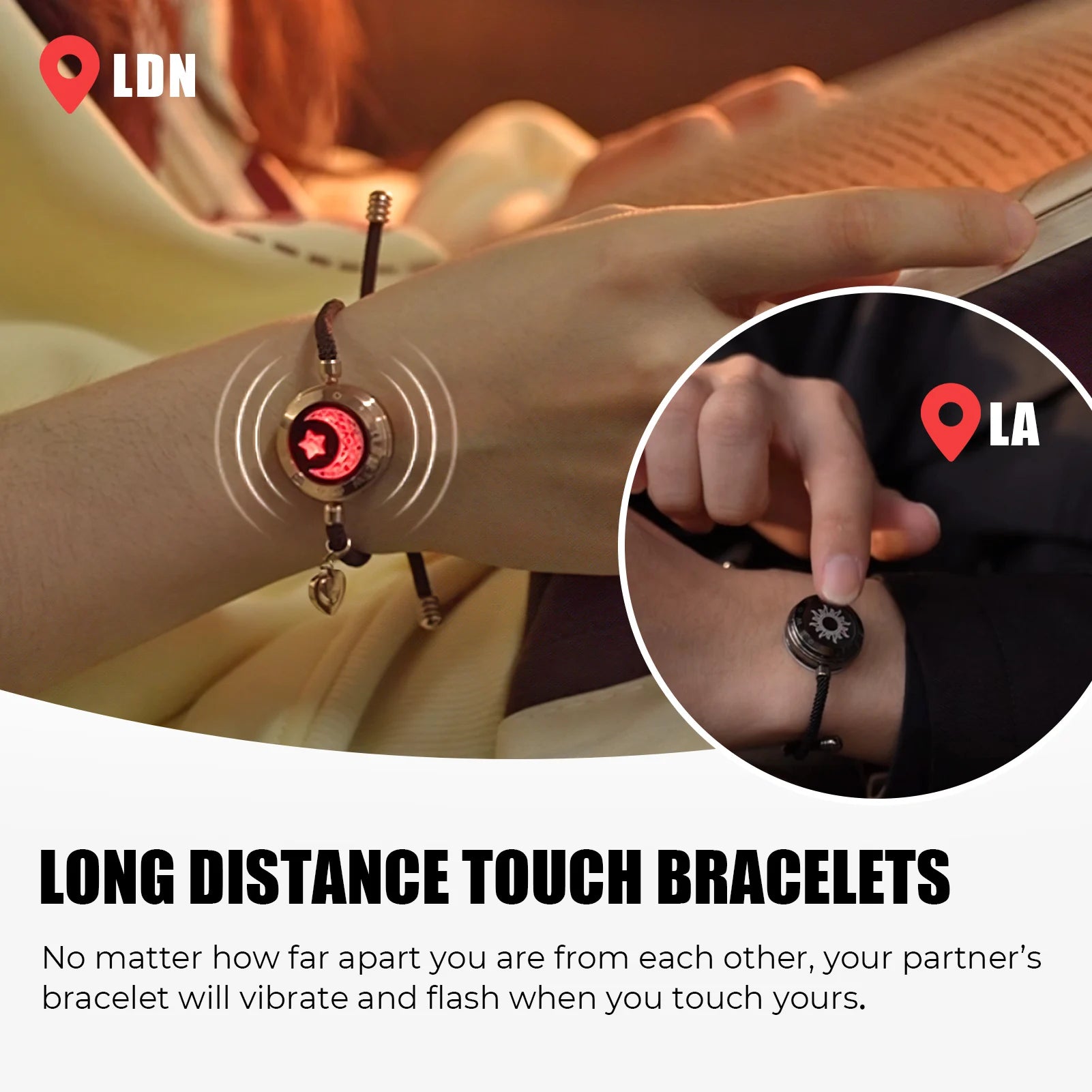 TOTWOO Long Distance Touch Bracelets | Smart Love Bracelet – Stay Connected Worldwide