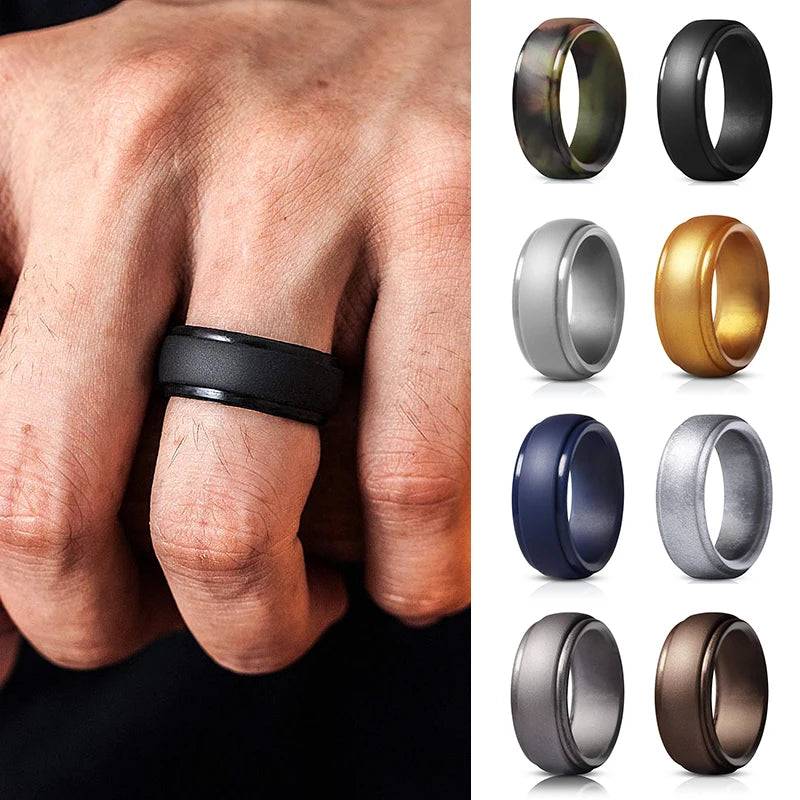 Men Wedding Rubber Band Ring