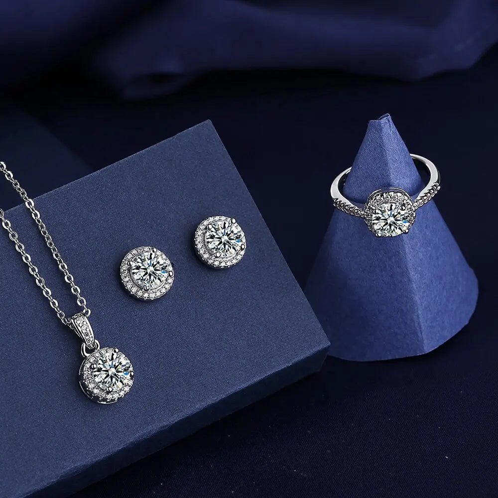 Solitaire Lab Diamond Jewelry set