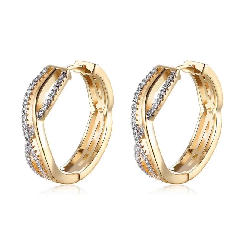 Women Twist Hoop Earrings