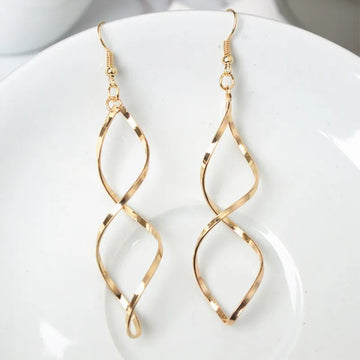 Fashion Simple Spiral Drop Earrings