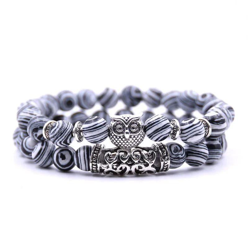 Jewelry Stone Owl Bracelet