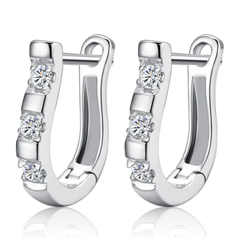 Harp Zircon Studs Pendientes Earrings