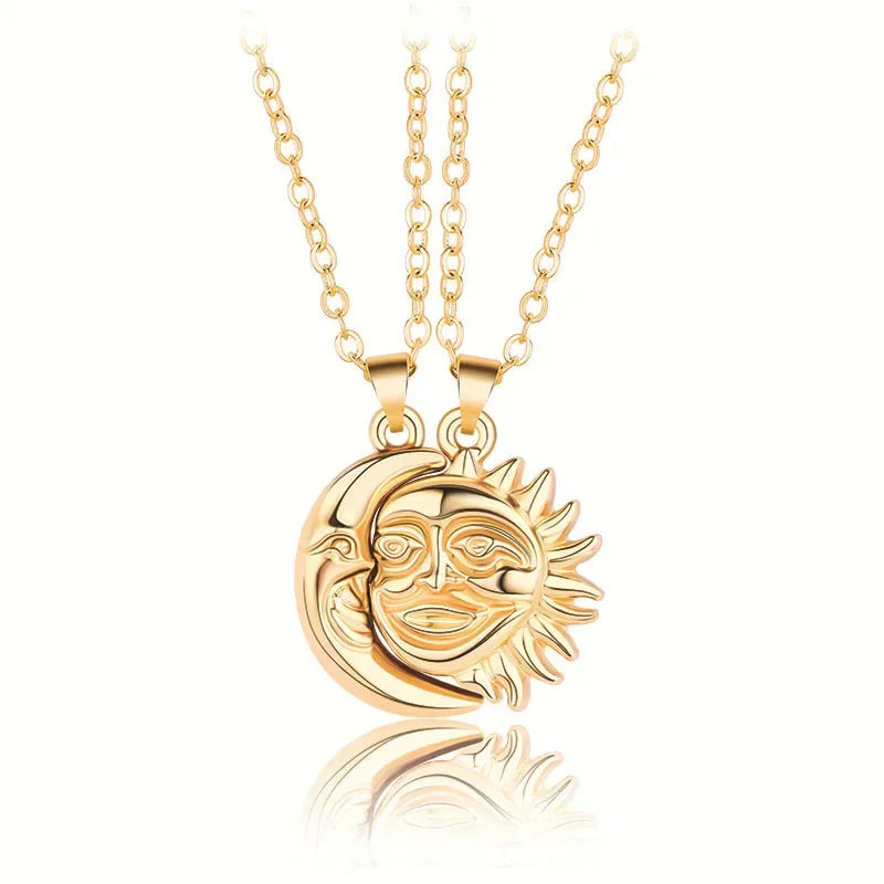 New Sun Moon Couple Necklace