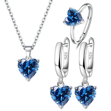 Heart Zircon Jewelry Set