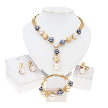 Gold Plated Necklace Jewelry Set