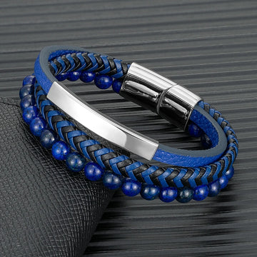 Men Multilayer Natural Stone Beaded Bracelet