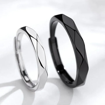 1pcs Lozenge Couple Ring Set