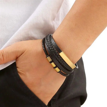 Men's Classic Style Leather Bracelet