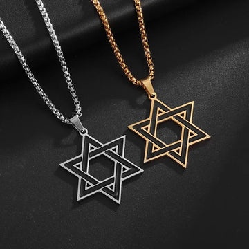 Punk Solomon Seal Hexagonal Necklace