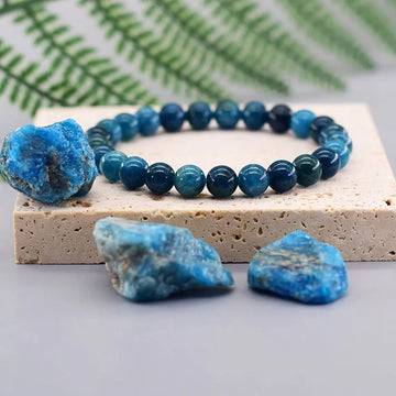 Men Reiki Blue Apatite Beads Bracelet