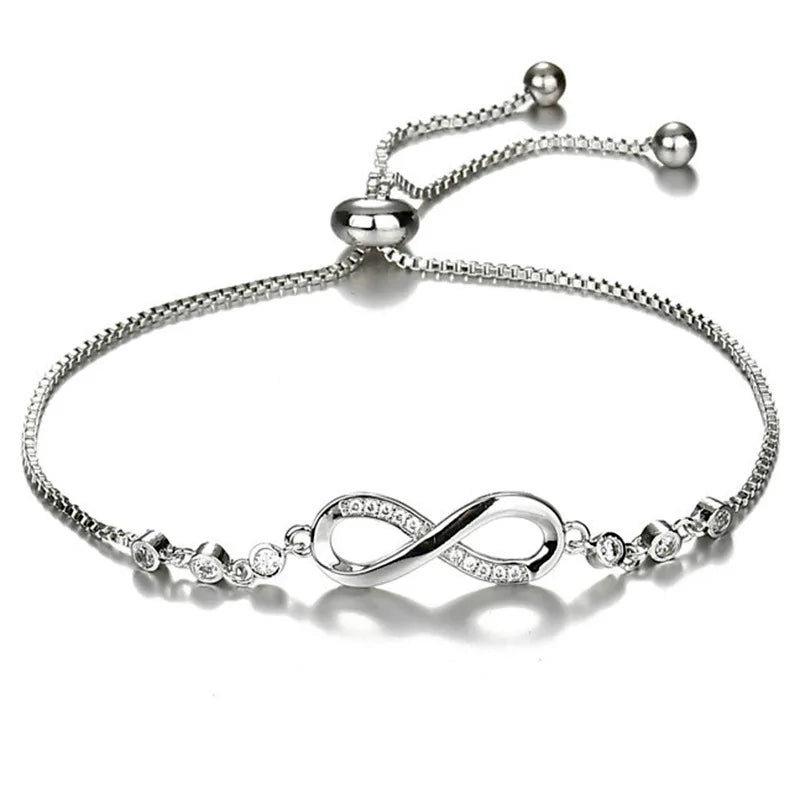 Women Fashion Crystal Infinity Bracelet